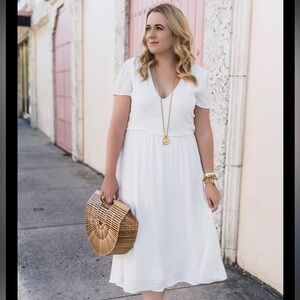 Wayf Blouson Midi Dress - Size L